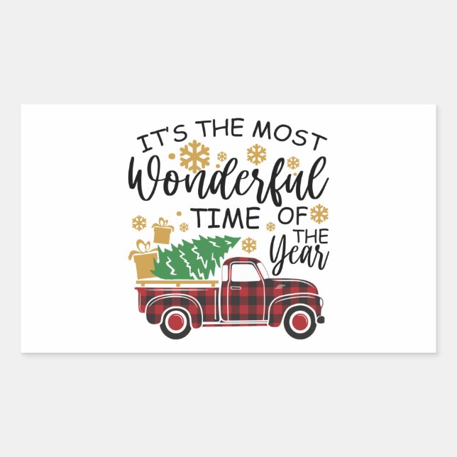 It's The Most Wonderful Time Of The Year Rectangular Sticker (Front)