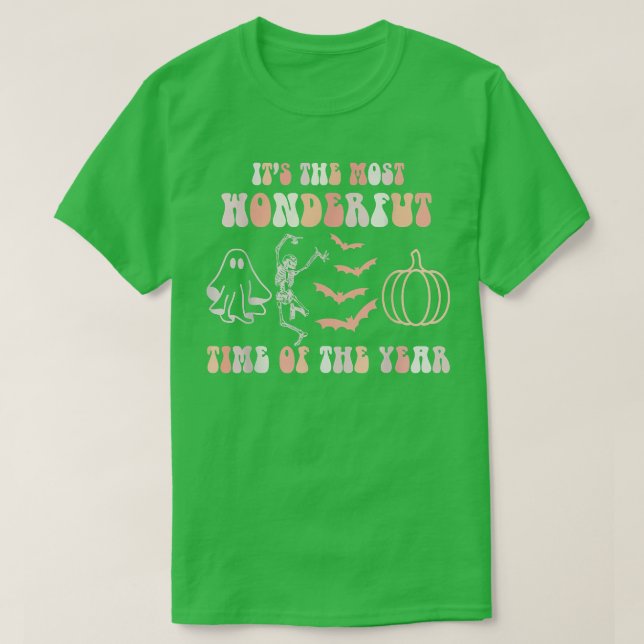 It's The Most Wonderful Time Of The Year Skeleton  T-Shirt (Design Front)