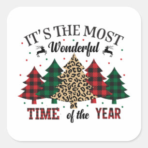 It's The Most Wonderful Time Of The Year Square Sticker
