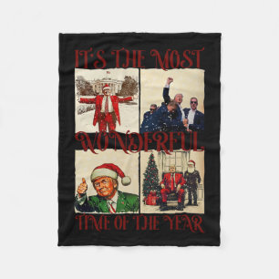 It's The Most Wonderful Time Of The Year Trump Ele Fleece Blanket
