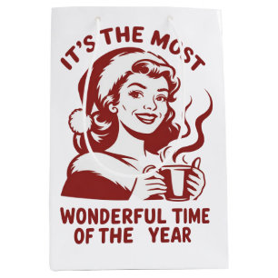 It's The Most Wonderful Time Snarky Christmas Medium Gift Bag