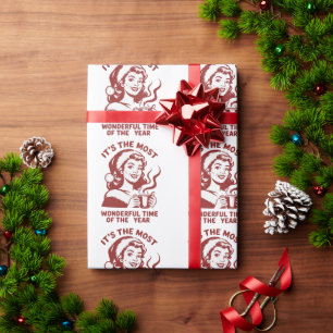 It's The Most Wonderful Time Snarky Christmas Wrapping Paper