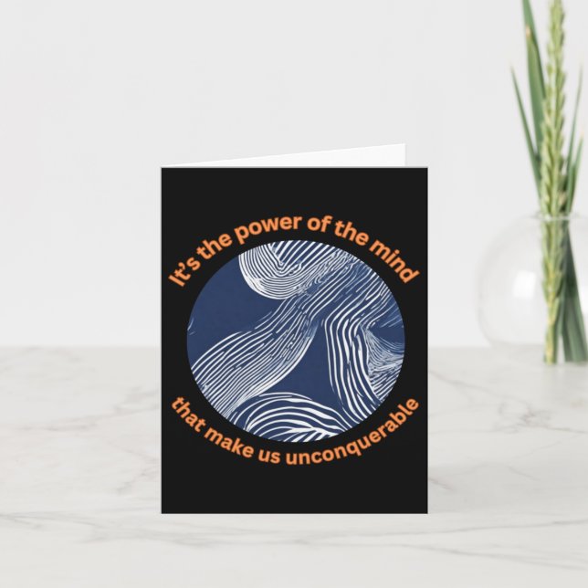 It's The Power Of The Mind. Do Hard Things!  Card (Front)