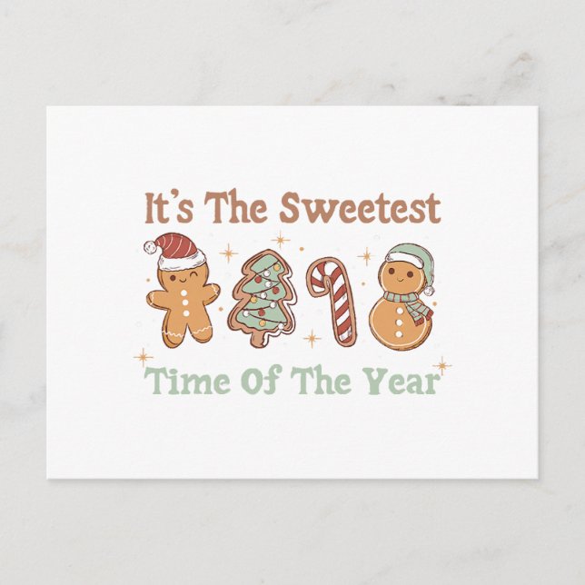 It's The Sweetest Time Of The Year Cute Funny Xmas Postcard (Front)