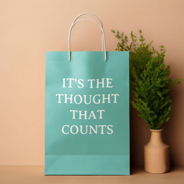 It's the Thought Humour Funny Medium Gift Bag (Creator Uploaded)