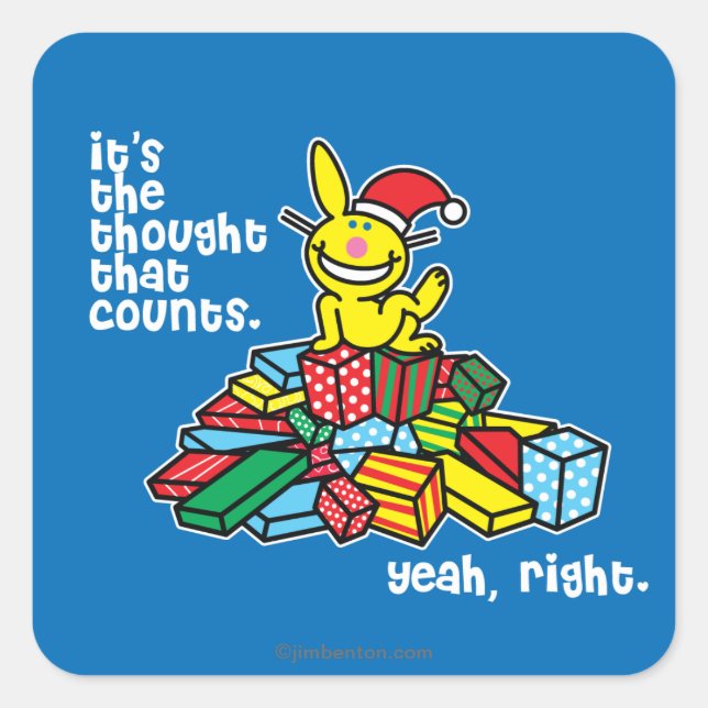 It's The Thought That Counts Square Sticker (Front)