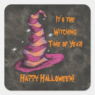 It's the Witching Time Of Year Halloween Square Sticker