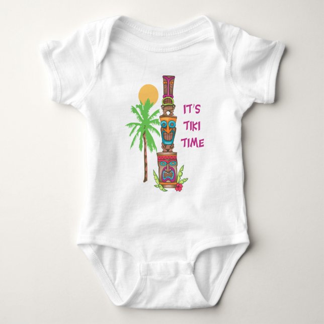 It's Tiki Time Baby Bodysuit (Front)