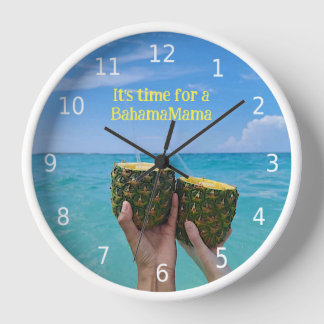 It's time for a BahamaMama, with pineapples Clock
