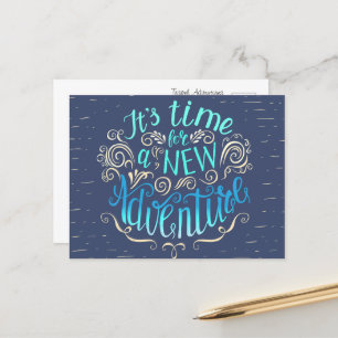 It's Time for a New Adventure Postcard
