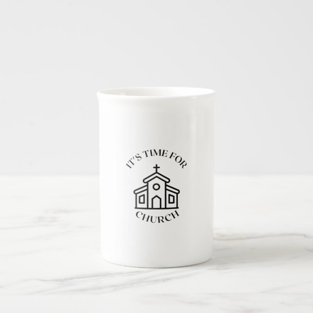 IT'S TIME FOR CHURCH BONE CHINA MUG (Front)