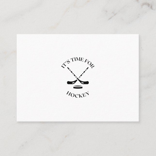 It's time for hockey business card (Front)
