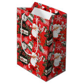 It's Time For Santa  Medium Gift Bag (Back Angled)