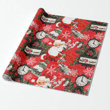 It's Time For Santa Wrapping Paper