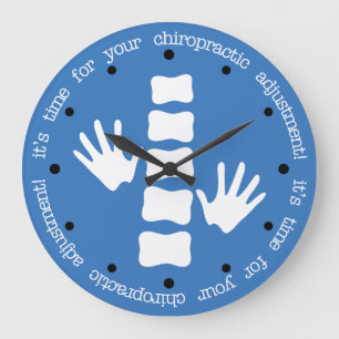 It's Time For Your Chiropractic Adjustment Large Clock
