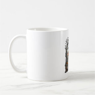 Its Time Halloween Haunted House Graveyard Spooky Coffee Mug
