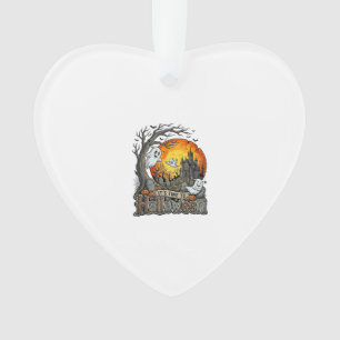 Its Time Halloween Haunted House Graveyard Spooky  Ornament