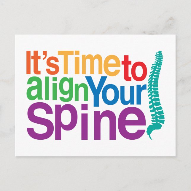 It's Time To Align Your Spine Reactivation Recall Postcard (Front)