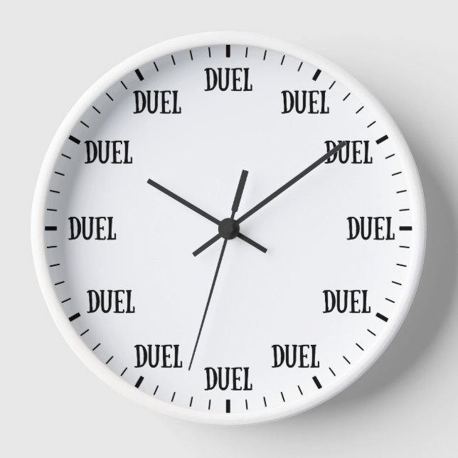 It's Time to Duel Clock - Funny Duelling Hour Cloc (Front)