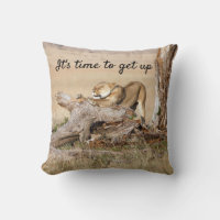 It's time to get up Lion photo with text