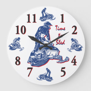 Its Time to Sled - Snowmobile Clock