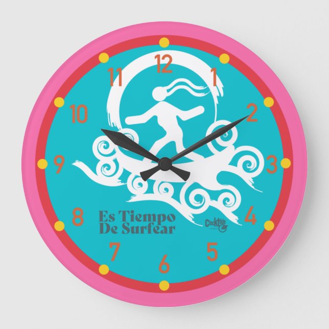 IT'S TIME TO SURFEAR, CALIFORNIA 1778 SPANISH LARGE CLOCK (Front)