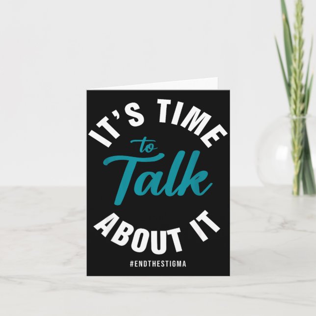 It's time to talk about it  card (Front)
