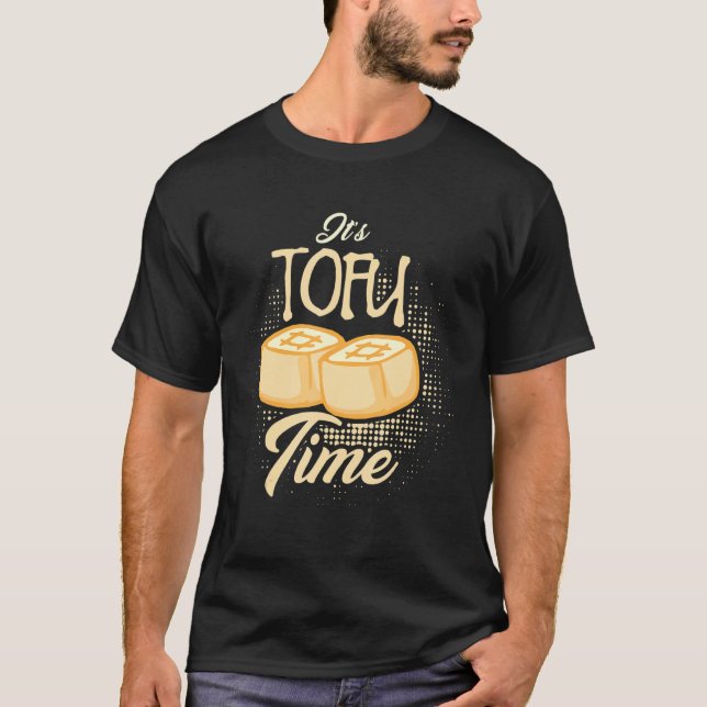 It's Tofu Time Funny Vegetarian Vegan T-Shirt (Front)