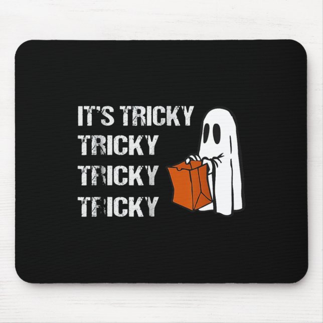 Its Tricky Ghost Boo Fun Halloween Mens   Mouse Pad (Front)