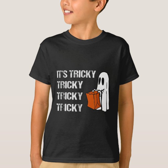 Its Tricky Ghost Boo Fun Halloween Mens   T-Shirt (Front)