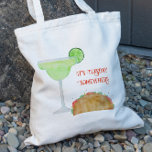 It's Tuesday Somewhere Taco & Margarita Tequila Tote Bag<br><div class="desc">This tote bag features a watercolor painting of a margarita glass and taco. Customise with your information and change any wording to suit your style.</div>