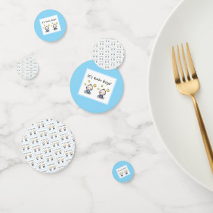 It's Twin Boys, Customised F. Baby Boy Twins,   Confetti