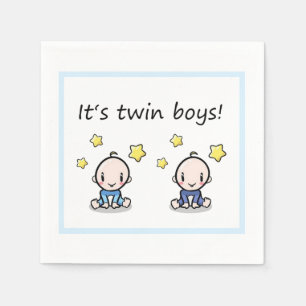 It's Twin Boys, Decoration, Twin Baby Shower  Napkin