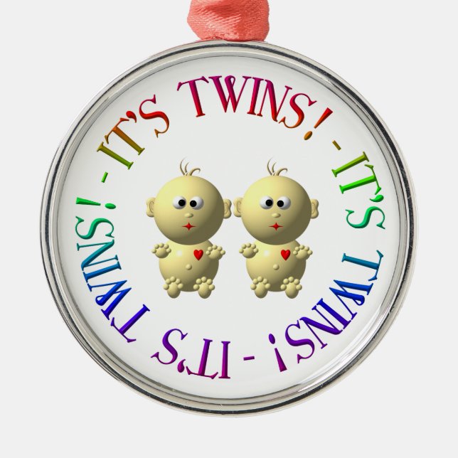 It's twins! metal tree decoration (Front)