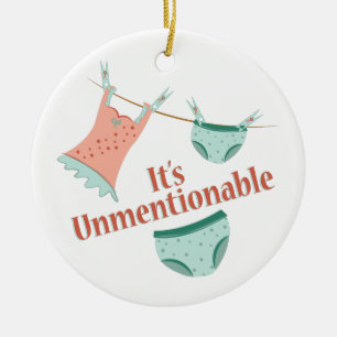 Its Unmentionable Ceramic Tree Decoration