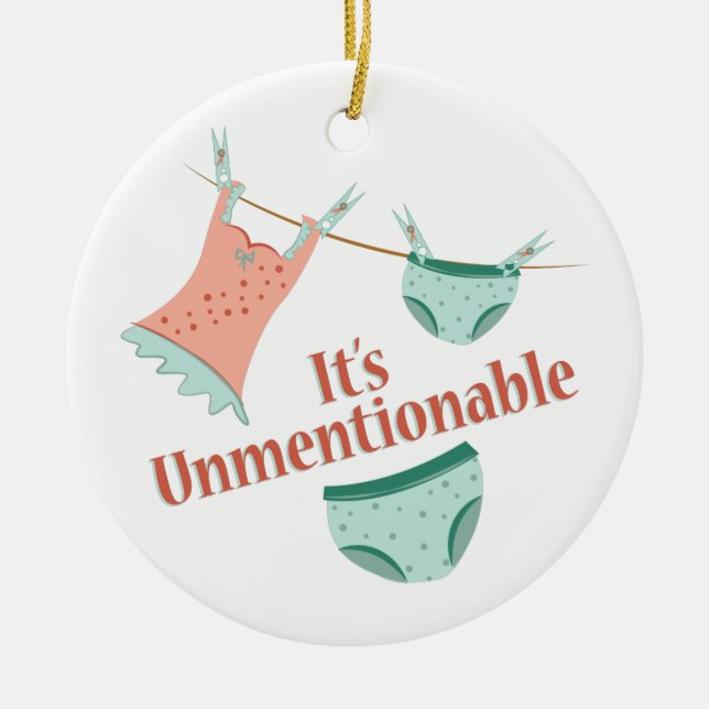 Its Unmentionable Ceramic Tree Decoration (Front)