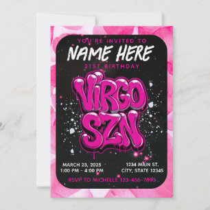It's Virgo Season Zodiac Birthday Invitation