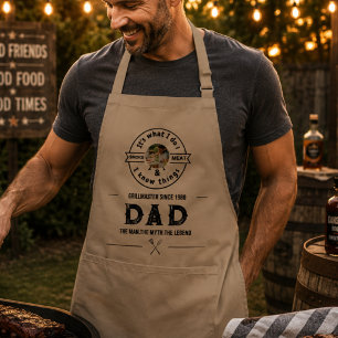 It's What I Do I Smoke Meat Funny Dad Photo Standard Apron