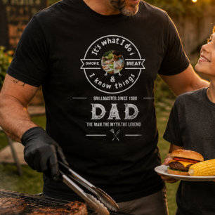 It's What I Do I Smoke Meat Funny Dad Photo T-Shirt