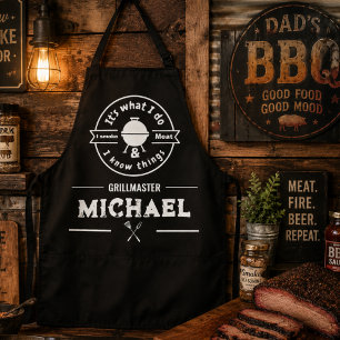 It's What I Do I Smoke Meat & I Know Things Funny Apron