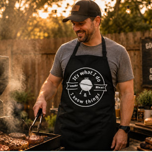 it's what i do i smoke meat & i know things funny  apron