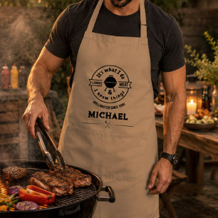 It's What I Do I Smoke Meat & I Know Things Funny Standard Apron