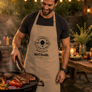 It's What I Do I Smoke Meat & I Know Things Funny Standard Apron