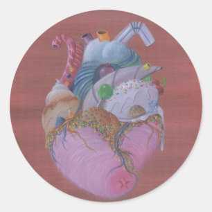 It's what's on the inside that counts classic round sticker