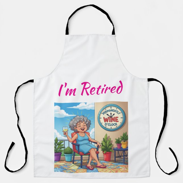 It's Wine O'Clock Apron (Front)
