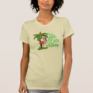 It's Wine O'Clock Somewhere Flamingo T-shirt