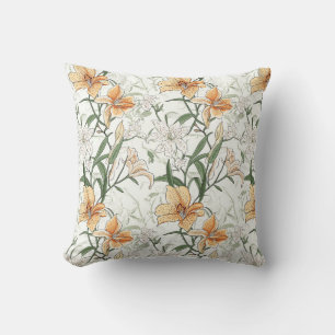 It's Written in the Leaves, Orange Tiger Lilies Cushion