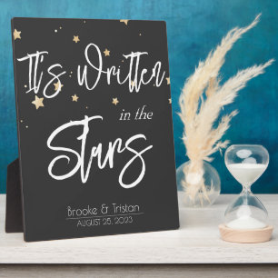 It's Written in the Stars Engagement Sign Plaque