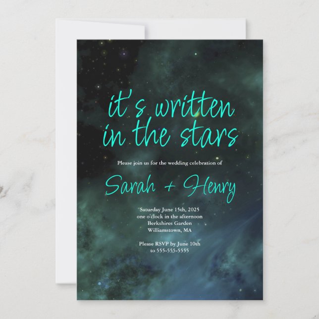 It's Written in the Stars Wedding Invitation (Front)