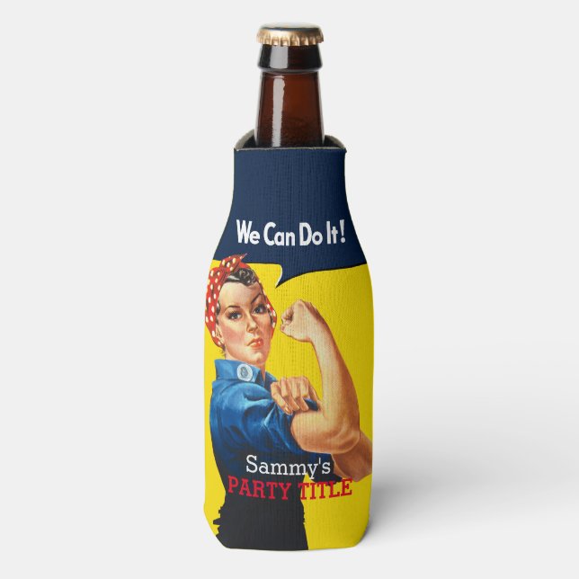 It's Your Custom Rosie Party Personalise This Bottle Cooler (Bottle Front)